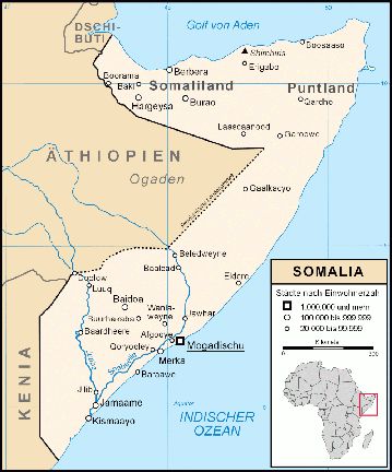 Karte von Somalia